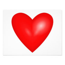 Valentine Red Heart Personalized Invites