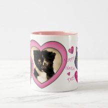Valentine 's Day Cat Love Custom Photo & Text Mug