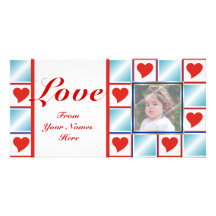 Valentine’s Heart Pattern Photo Cards