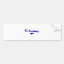 Valentine Surname Classic Style Bumper Stickers