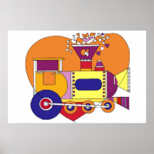 VALENTINE TRAIN POSTERS
