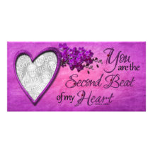 Valentines - 2nd Beat of My Heart - ADD YOUR PHOTO Personalized Photo Card