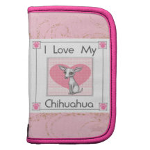 Valentine's Chihuahua Dog Rickshaw Folio Planner