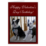 Valentine's Day Birthday Boston Terriers card