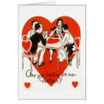 Valentine's Day Bridge Game Greeting Card