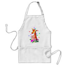 Valentine's Day Giraffe Apron