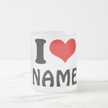 Valentines Day I love Heart Template Mug