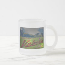 Valentines Day on the grass, mug