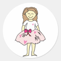 Valentine's Flower Girl Stickers