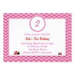 Valentine's Inspired Birthday Chevron Invitation