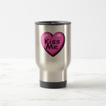 Valentines Kiss Me Heart Mugs