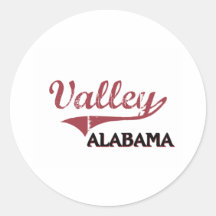 Valley Alabama City Classic Round Sticker