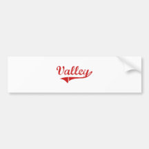 Valley Nebraska Classic Design Bumper Sticker