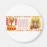 Valxart 1977 2037 FireSnake zodiac born Leo Fridge Magnet