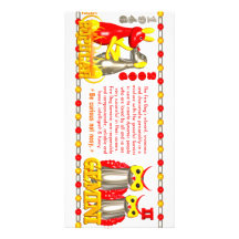Valxart 2006 1946 2066 zodiac FireDog Gemini Photo Greeting Card
