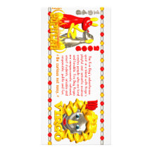 Valxart 2006 1946 2066 zodiac FireDog Virgo Personalised Photo Card