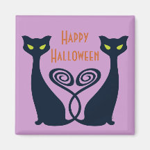 Vampire Cat With Green Eyes Duo Magnets