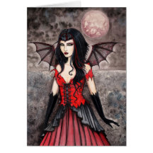 Vampire Fairy Gothic Halloween Card