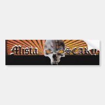 Vampire Skull Orange Rising Sun Bumpersticker Bumper Stickers