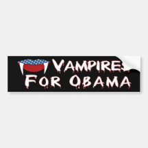 Vampires For Obama Fun Halloween Bumper Stickers