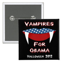Vampires For Obama Fun Halloween Button