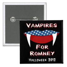 Vampires For Romney Fun Halloween Button