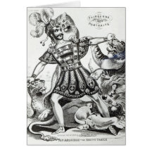 Van Amburgh the Brute Tamer, 1838 Greeting Card