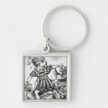 Van Amburgh the Brute Tamer, 1838 Keychain