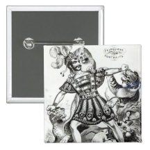 Van Amburgh the Brute Tamer, 1838 Pinback Button
