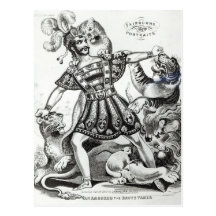 Van Amburgh the Brute Tamer, 1838 Postcard