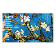 Van Gogh Blossoming Almond Tree Vintage Fine Art Business Card Templates