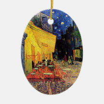 Van Gogh; Cafe Terrace at Night, Vintage Fine Art Christmas Ornaments