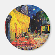Van Gogh Cafe Terrace Vintage Fine Art Magnet