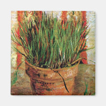Van Gogh - Flowerpot With Chives Magnets