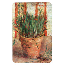 Van Gogh: Flowerpot with Chives Rectangle Magnet
