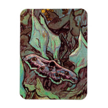 Van Gogh - Great Peacock Moth Vinyl Magnets