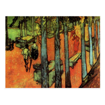 Van Gogh; Les Alyscamps: Falling Autumn Leaves Postcards