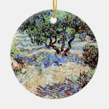 Van Gogh - Olive Grove With Bright Blue Sky Ornaments