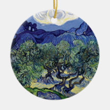 Van Gogh - Olive Trees With The Alpilles Christmas Ornaments