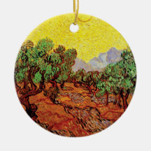 Van Gogh - Olive Trees With Yellow Sky And Sun Ornament