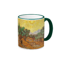 Van Gogh Olive Trees Yellow Sky & Sun Coffee Mug