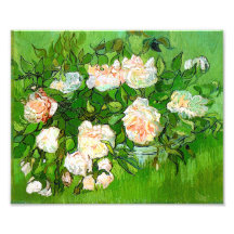 Van Gogh Pink Roses Print Photograph