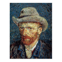 Van Gogh Self-Portrait with Grey Felt Hat Postcard