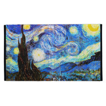 Van Gogh Starry Night, Vintage Fine Art iPad Folio Cases