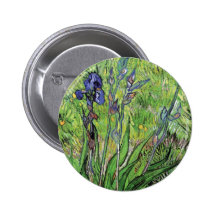 Van Gogh - The Iris Pinback Buttons