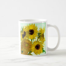 Van Gogh: Vase Twelve Sunflowers Vintage Fine Art Mugs