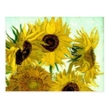 Van Gogh: Vase Twelve Sunflowers Vintage Fine Art Post Card