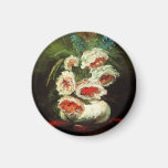Van Gogh Vase with Peonies Button Magnet