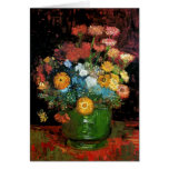 Van Gogh - Vase With Zinnias Card