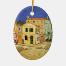 Van Gogh; Vincent's House in Arles (Yellow House) Christmas Ornaments
